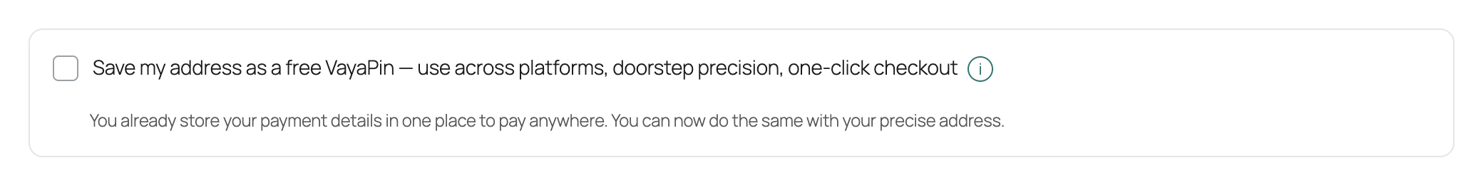 Checkout — consent checkbox on the storefront