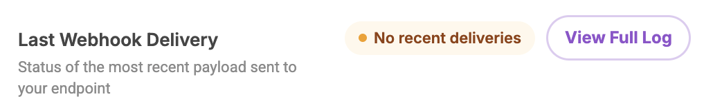 Notifications — last delivery card
